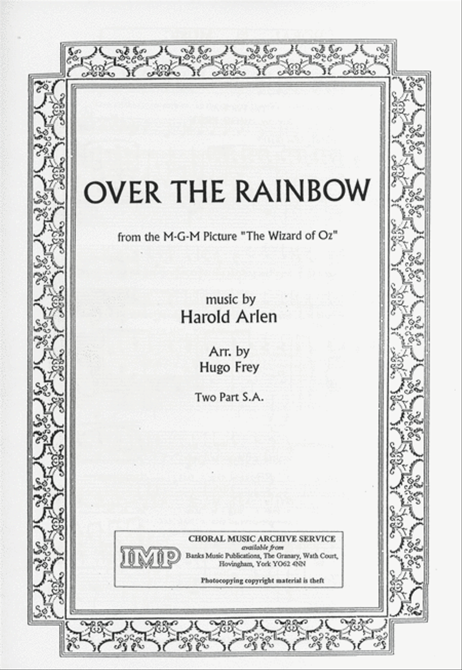 Over The Rainbow 2-Part scores gallery preview page 1