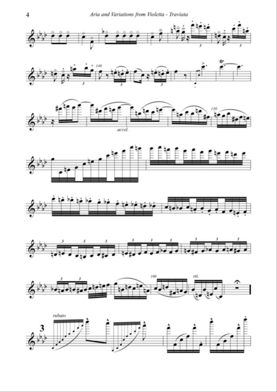 Ah, fors’è lui - Violin solo part Chamber Music scores gallery preview page 4