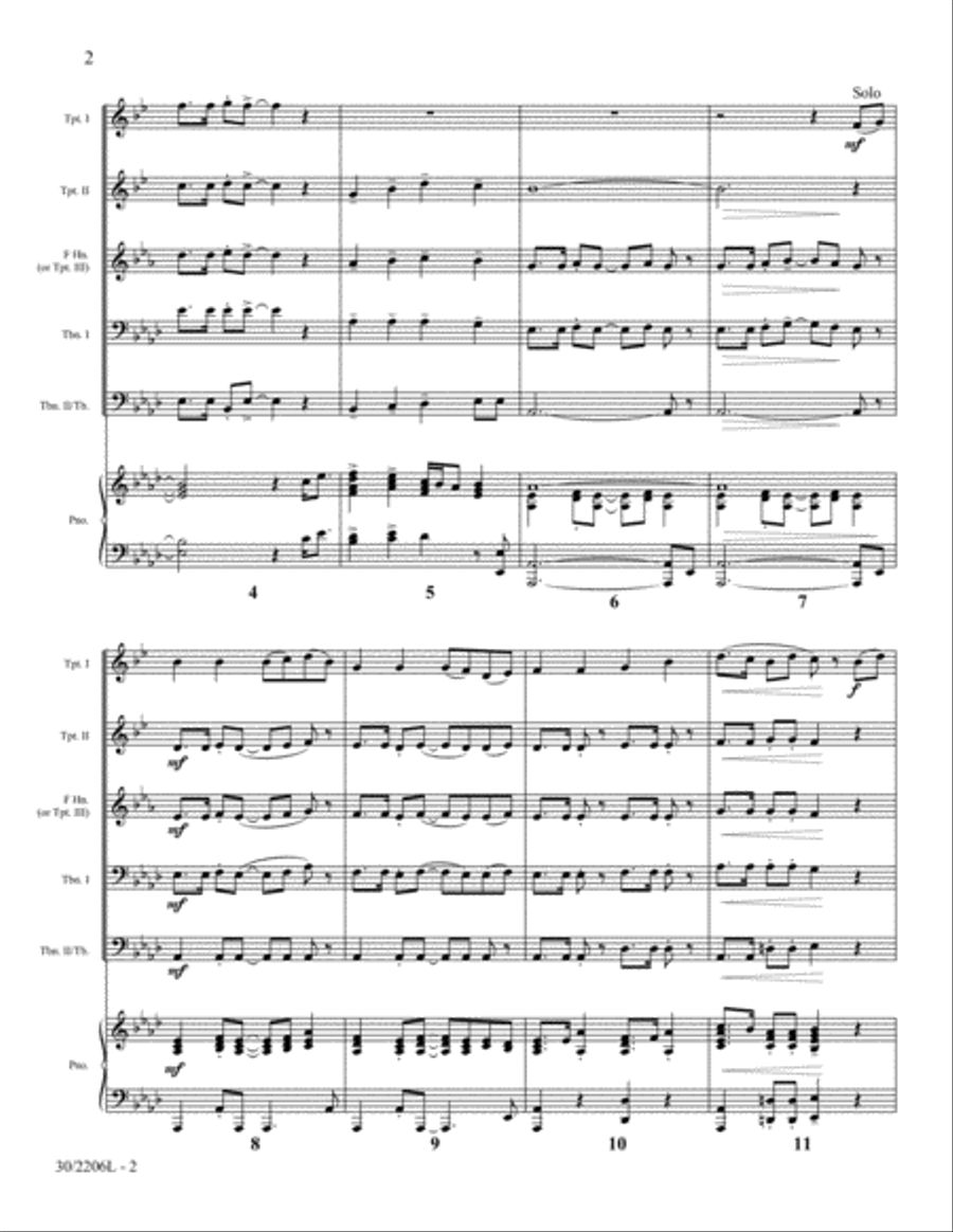 When I Can Read My Title Clear Brass Ensemble scores gallery preview page 2