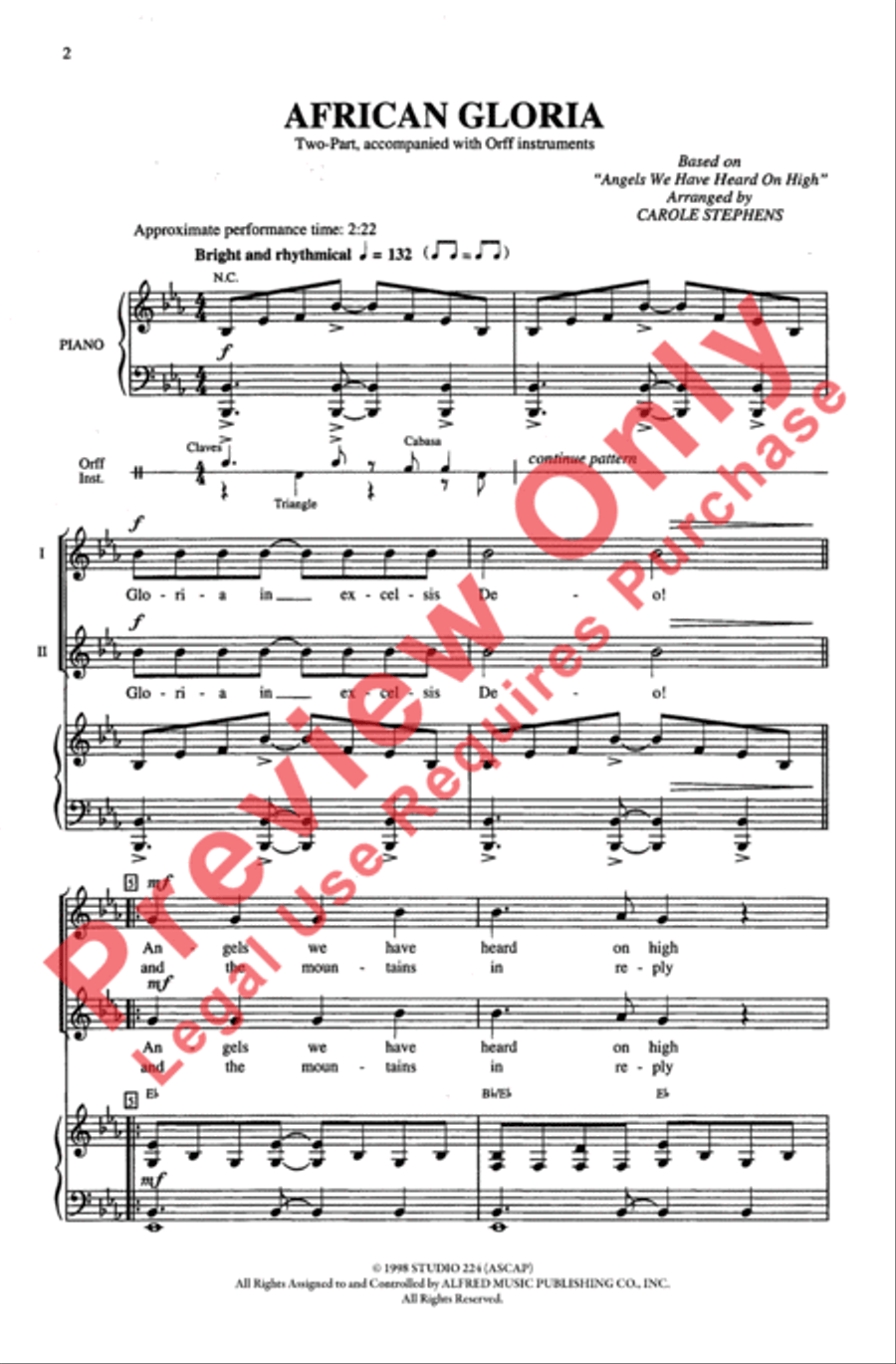 African Gloria 2-Part scores gallery preview page 2