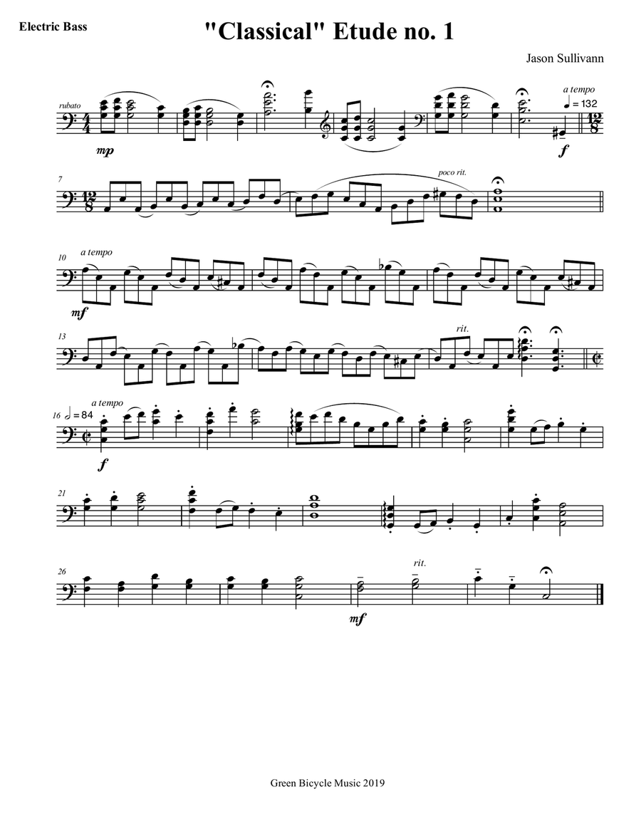 Classical music on bass guitar new arrivals