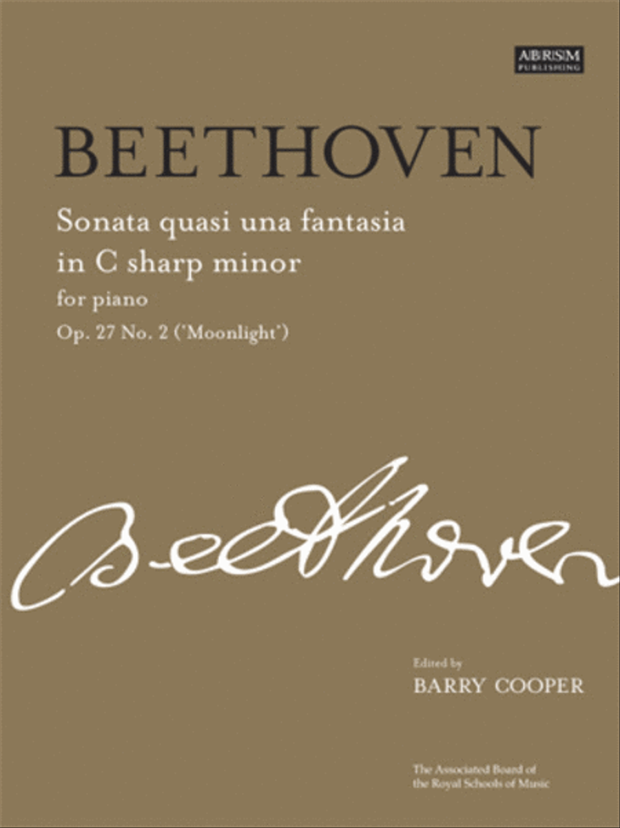 Sonata quasi una fantasia in C sharp minor, Op. 27 No. 2 ('Moonlight') Piano Method scores gallery preview page 1