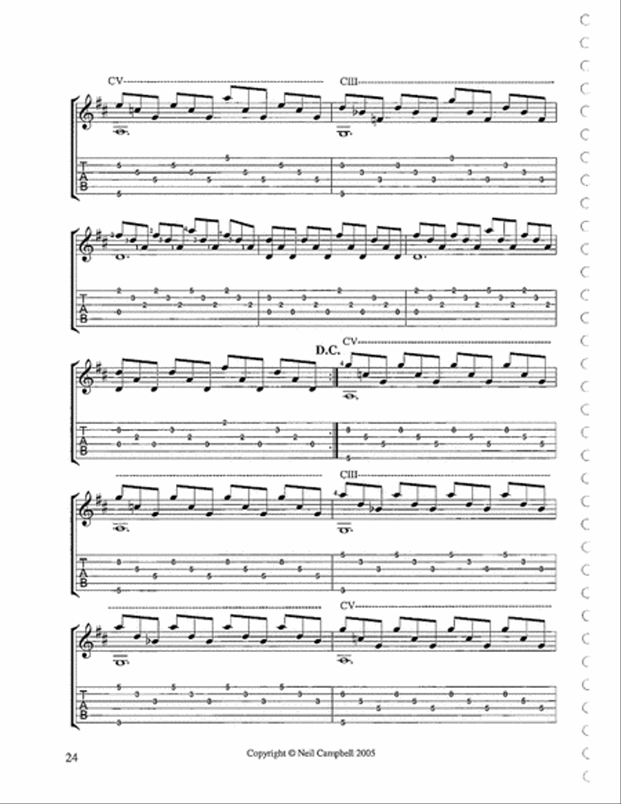 Secret Swim at Moonlight Classical Guitar scores gallery preview page 2