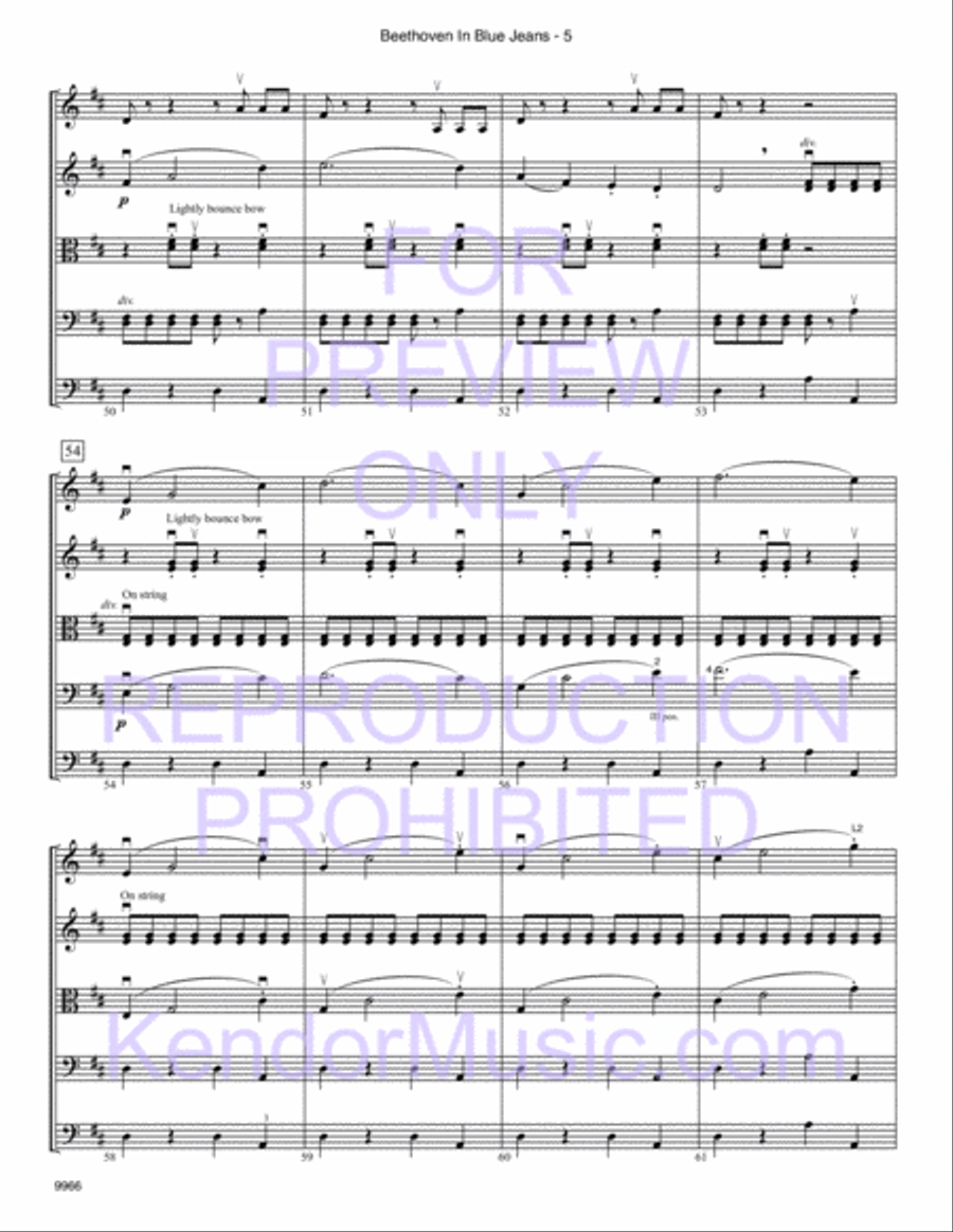 Beethoven In Blue Jeans String Orchestra scores gallery preview page 7
