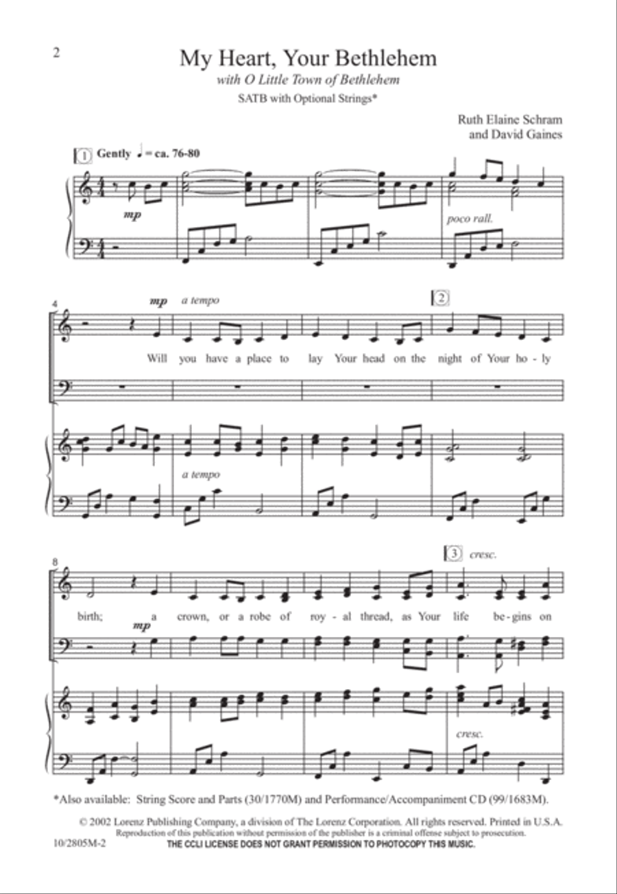 My Heart, Your Bethlehem 4-Part scores gallery preview page 3