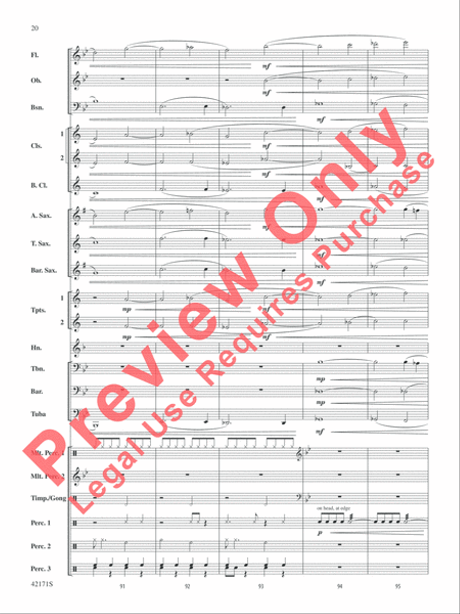 Prelude and Firestorm Concert Band scores gallery preview page 21
