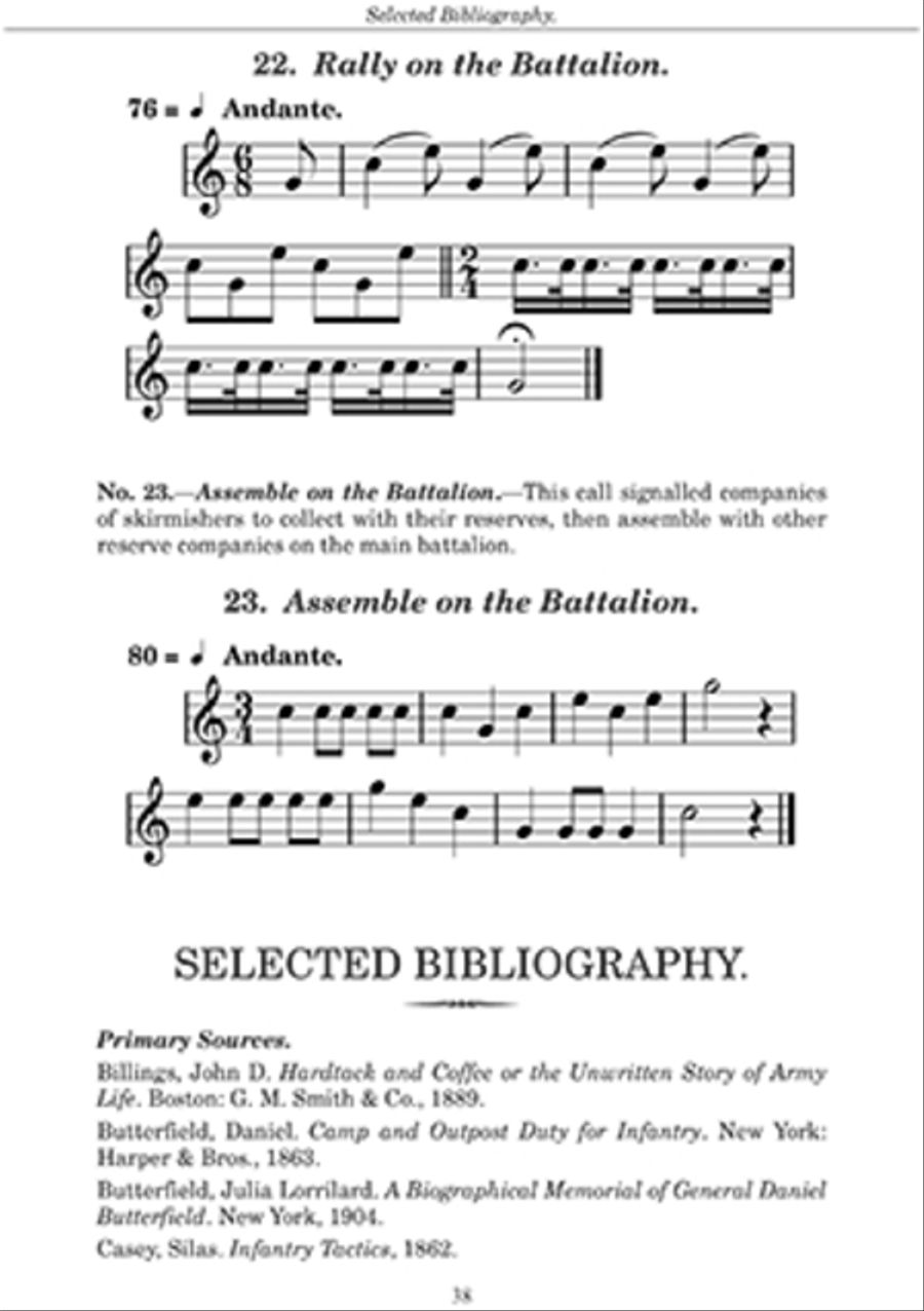 Infantry Bugle Calls of the American Civil War Bugle scores gallery preview page 5