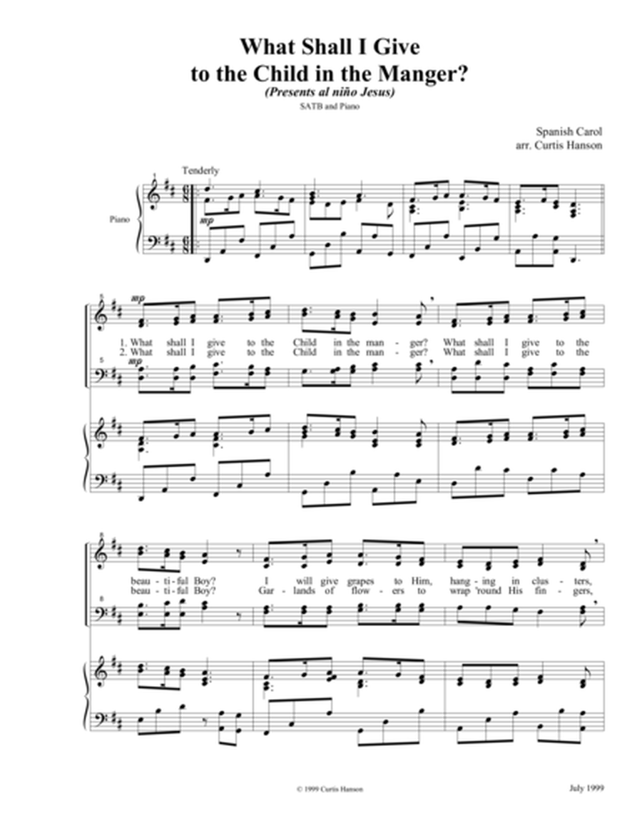 What Shall I Give to the Child in the Manger? (SATB) image number null