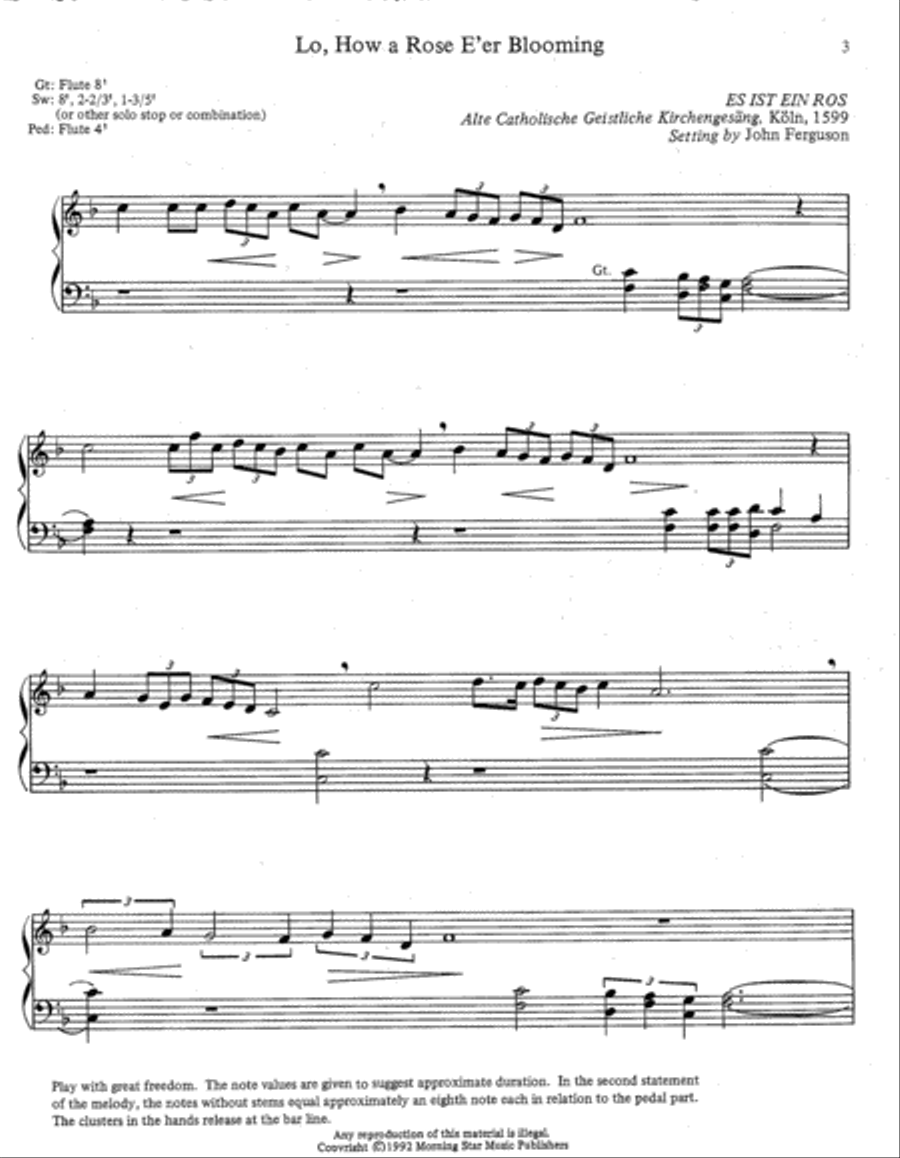 A Christmas Triptych, Set 2 Organ scores gallery preview page 2