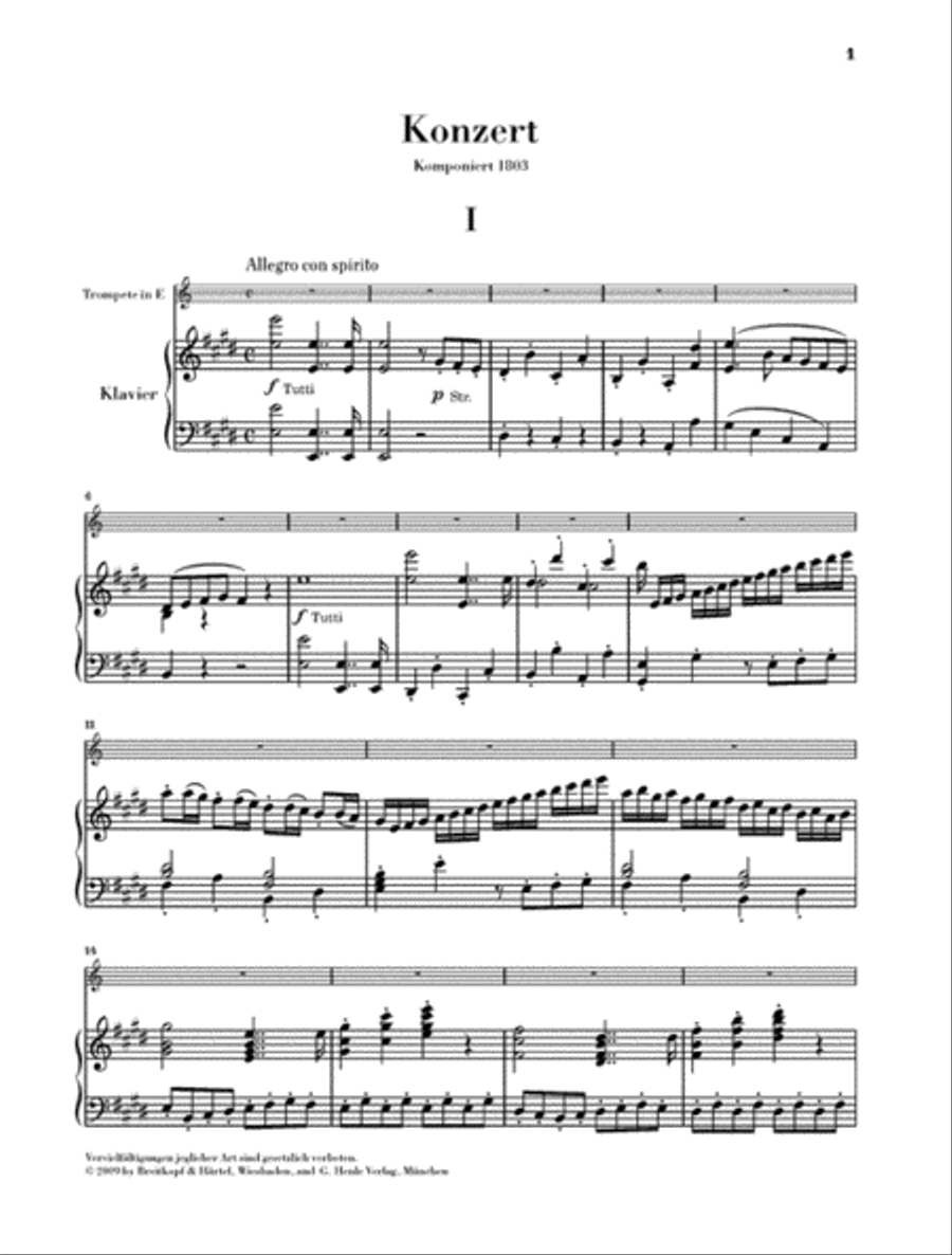 Trumpet Concerto in E Major Trumpet Solo scores gallery preview page 2