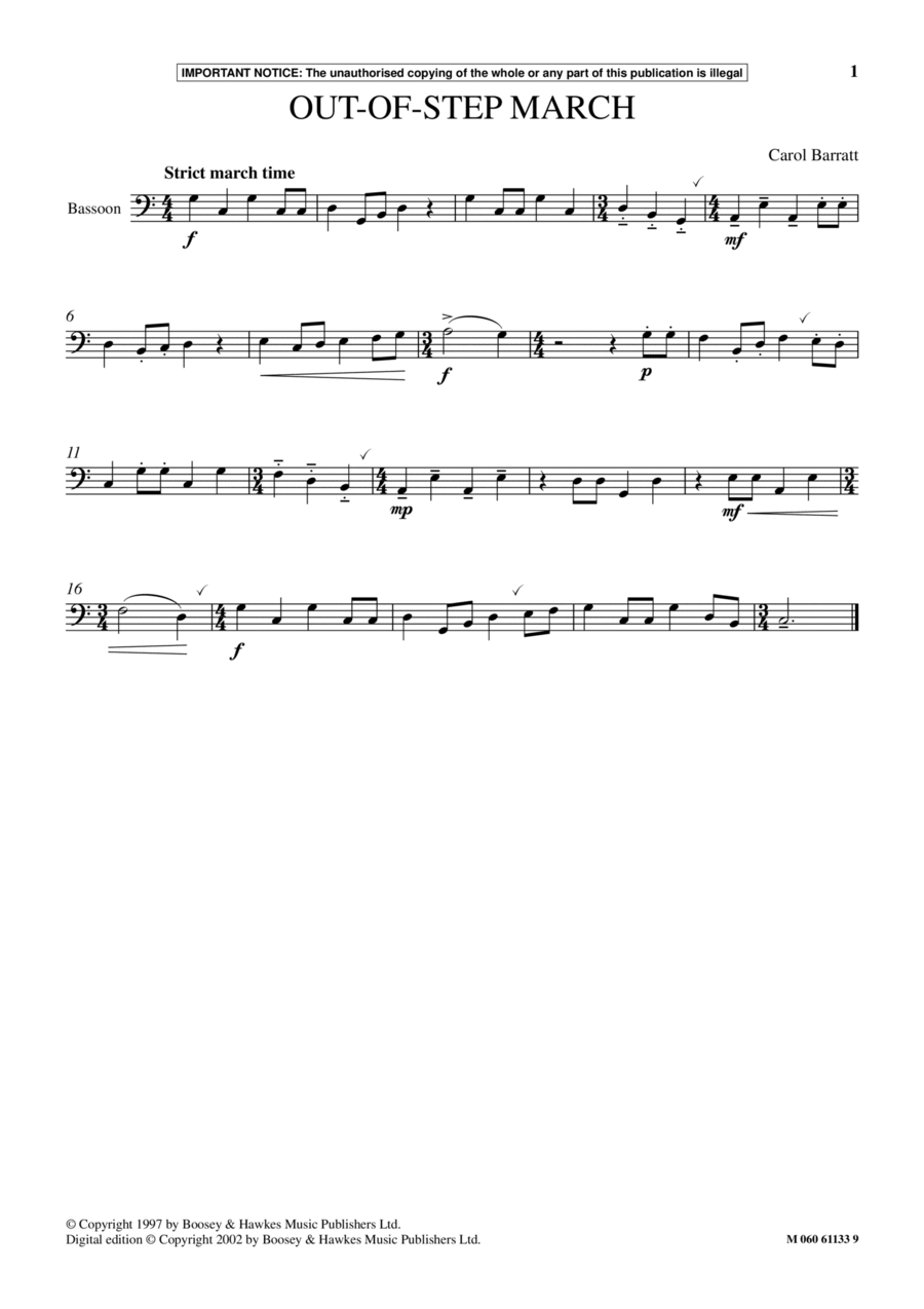 Out Of Step March School and Community scores gallery preview page 1