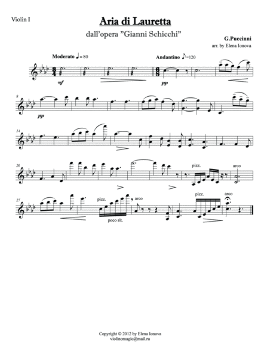 Aria di Lauretta from Opera 