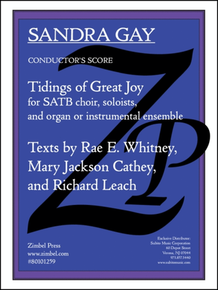 Book cover for Tidings of Great Joy: Christmas Cantata