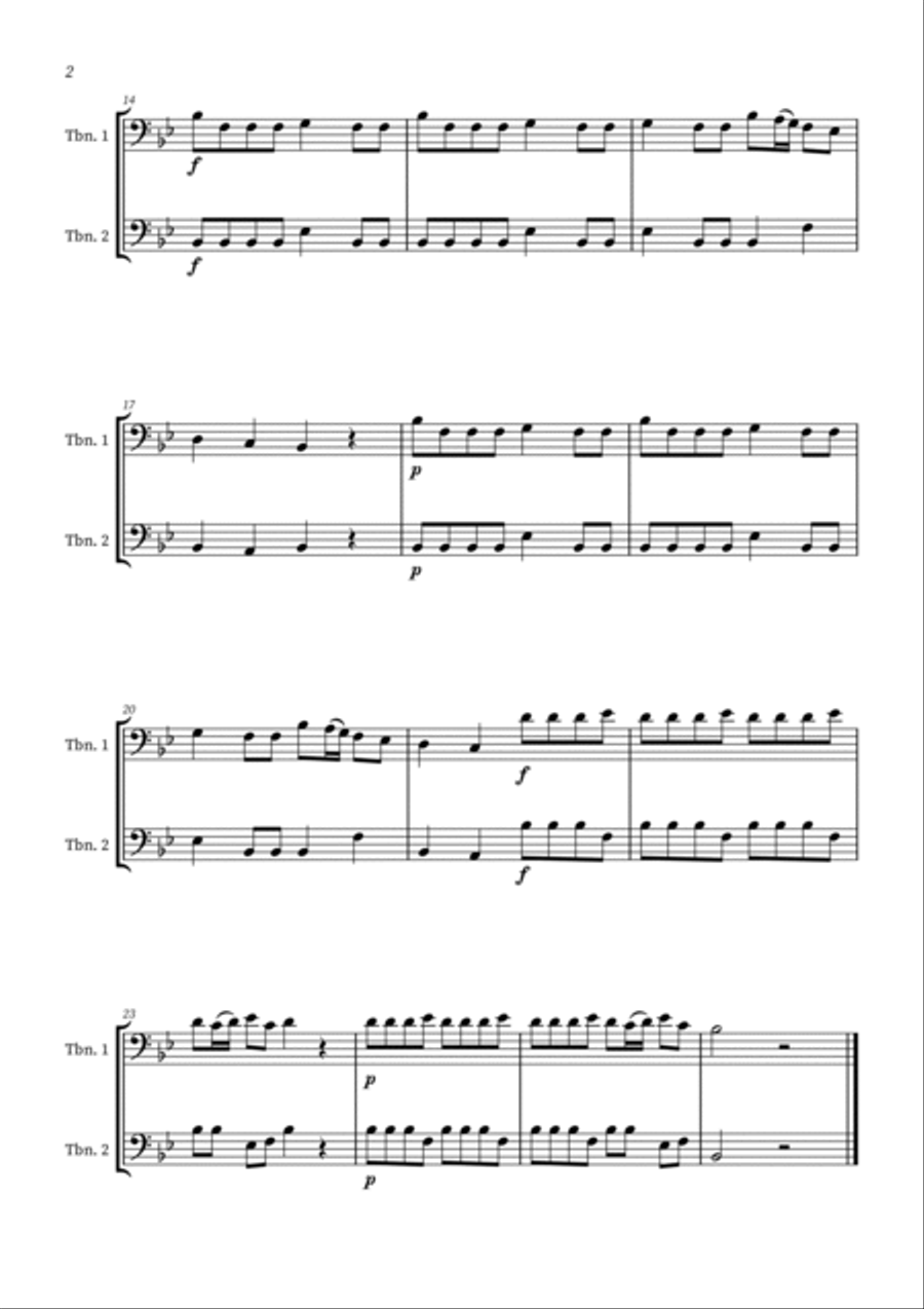 Autumn - The Four Seasons for Trombone Duo Trombone Duet scores gallery preview page 2