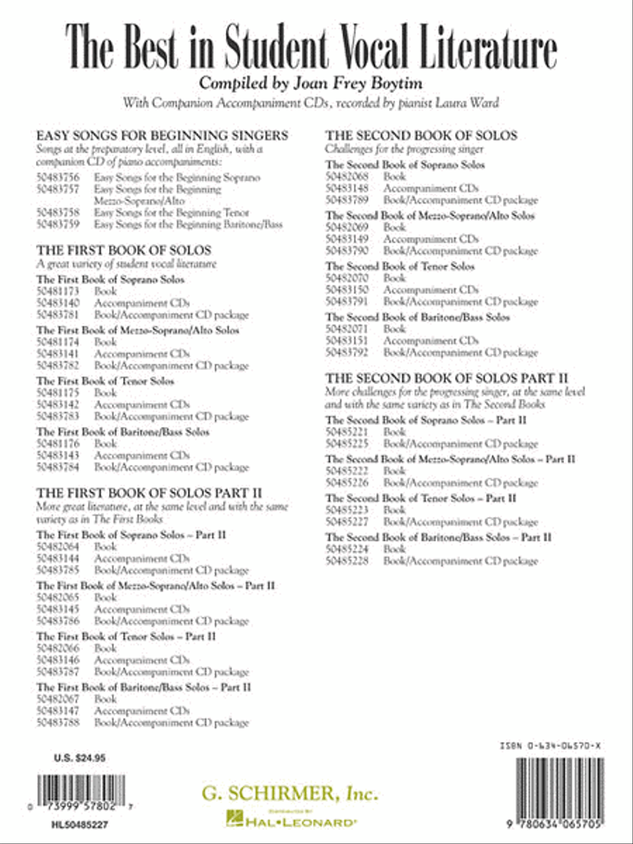 The Second Book of Tenor Solos Part II Tenor Voice scores gallery preview page 2
