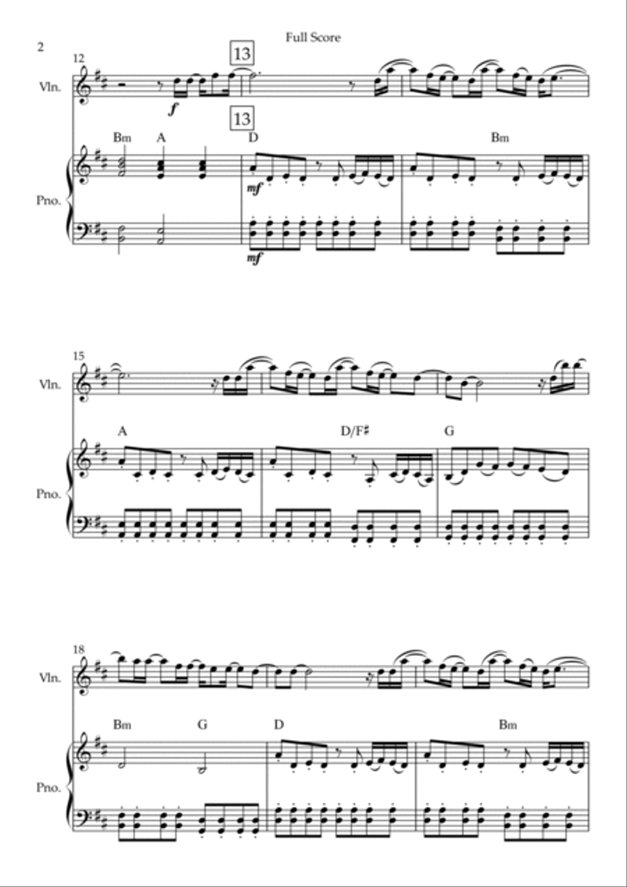 So Will I (100 Billion X) Violin Solo scores gallery preview page 2