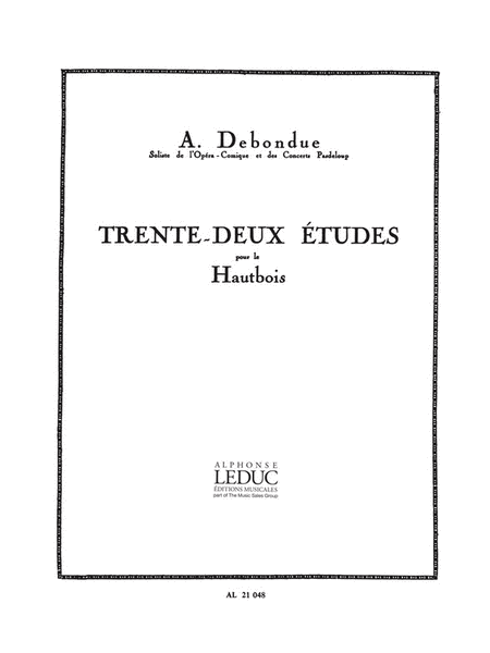 Trente-deux Etudes Pour Le Hautbois