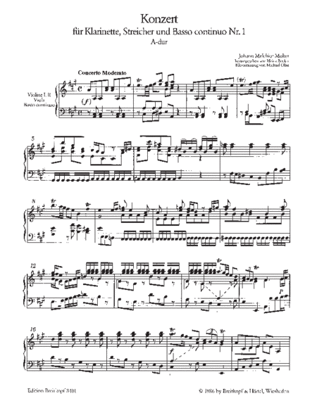 Clarinet Concerto No. 1 in A major