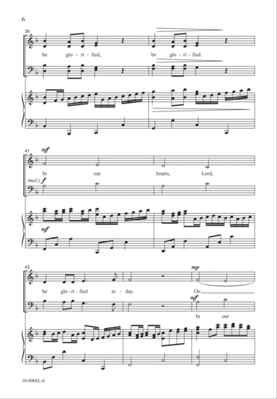 Lord, Be Glorified 4-Part scores gallery preview page 6
