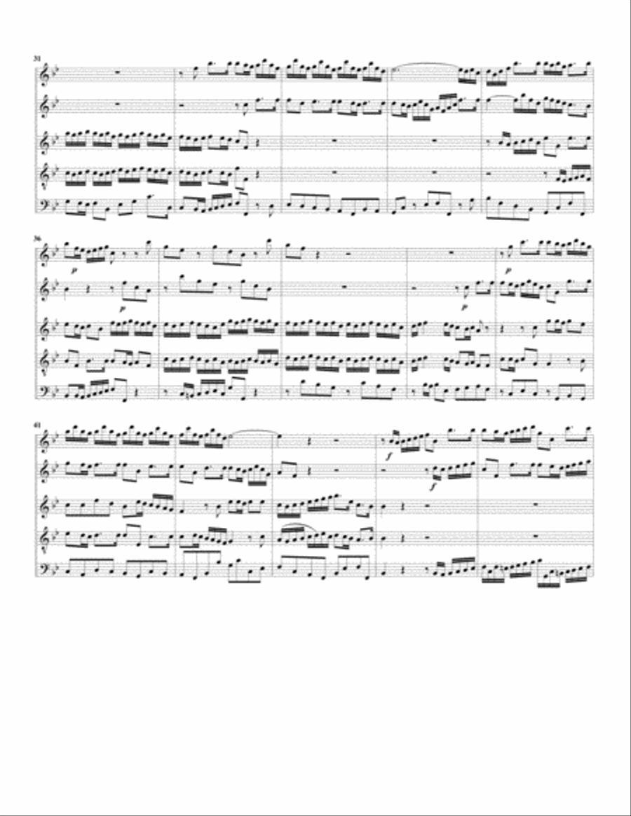 Aria: Ein unbegreiflich Licht erfuellt den ganzen Kreis from Cantata BWV 125 (Version in B flat majo Recorder scores gallery preview page 3
