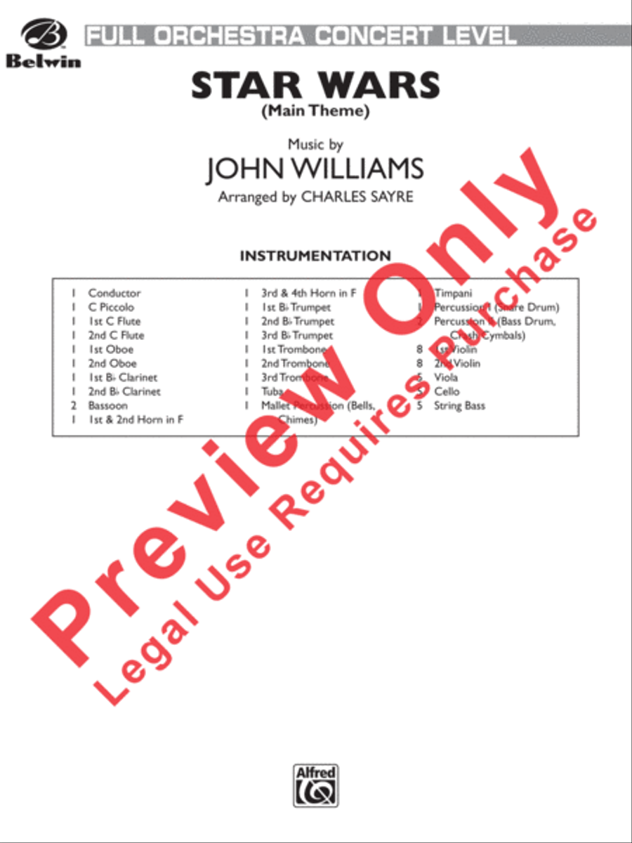 Star Wars (Main Theme) Star Wars (Main Theme) Full Orchestra scores gallery preview page 14