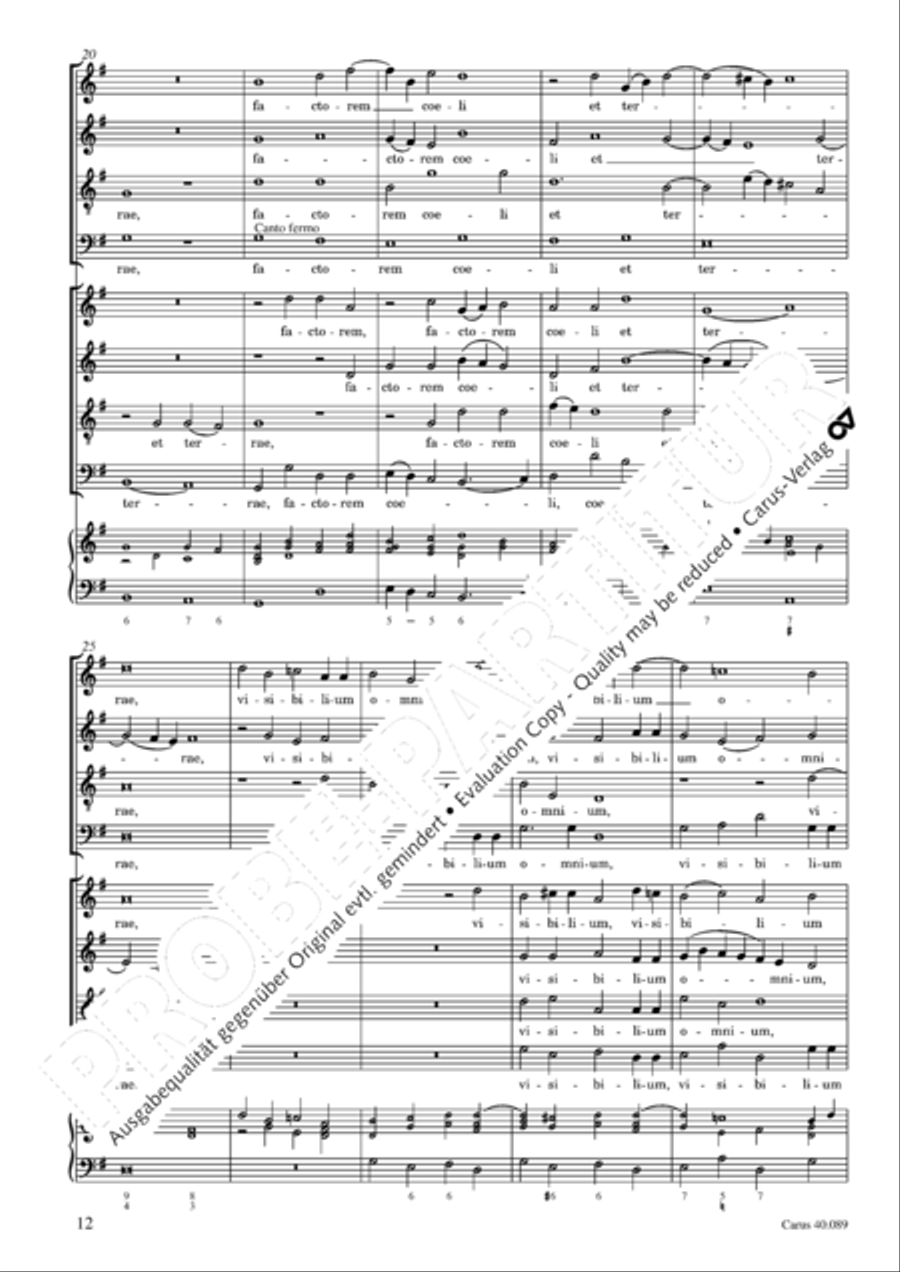 Credo a 8 voci 4-Part scores gallery preview page 13