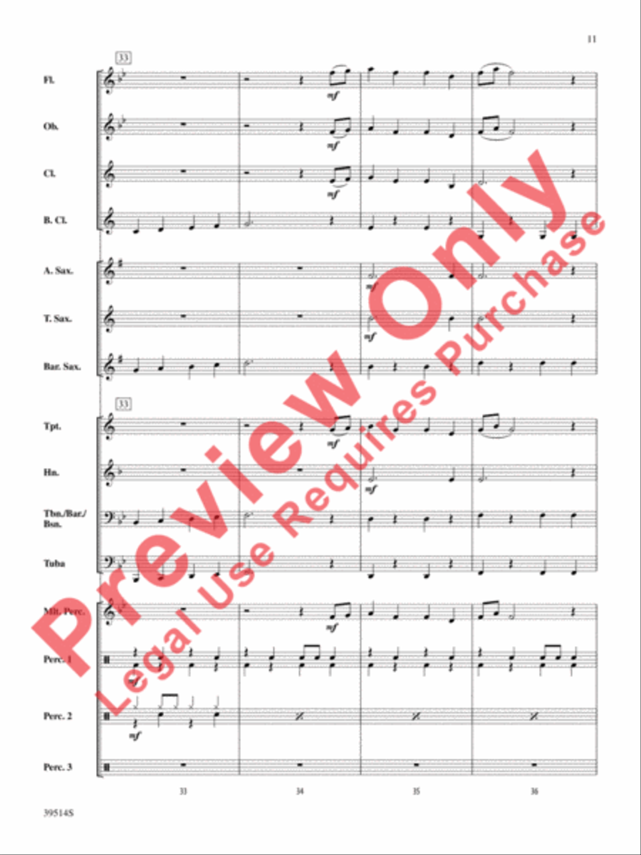 She Loves You Concert Band scores gallery preview page 12