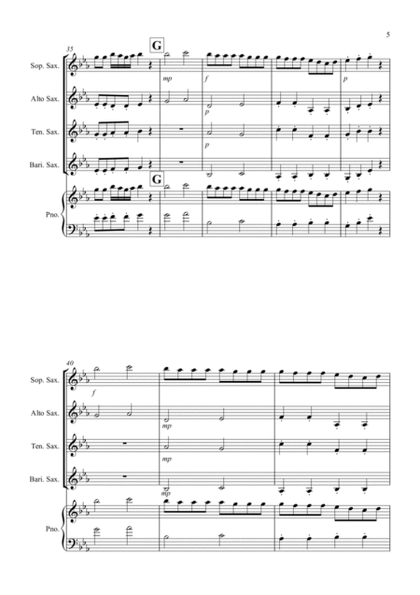Eine Kleine Nachtmusik (1st movement) for Saxophone Quartet image number null