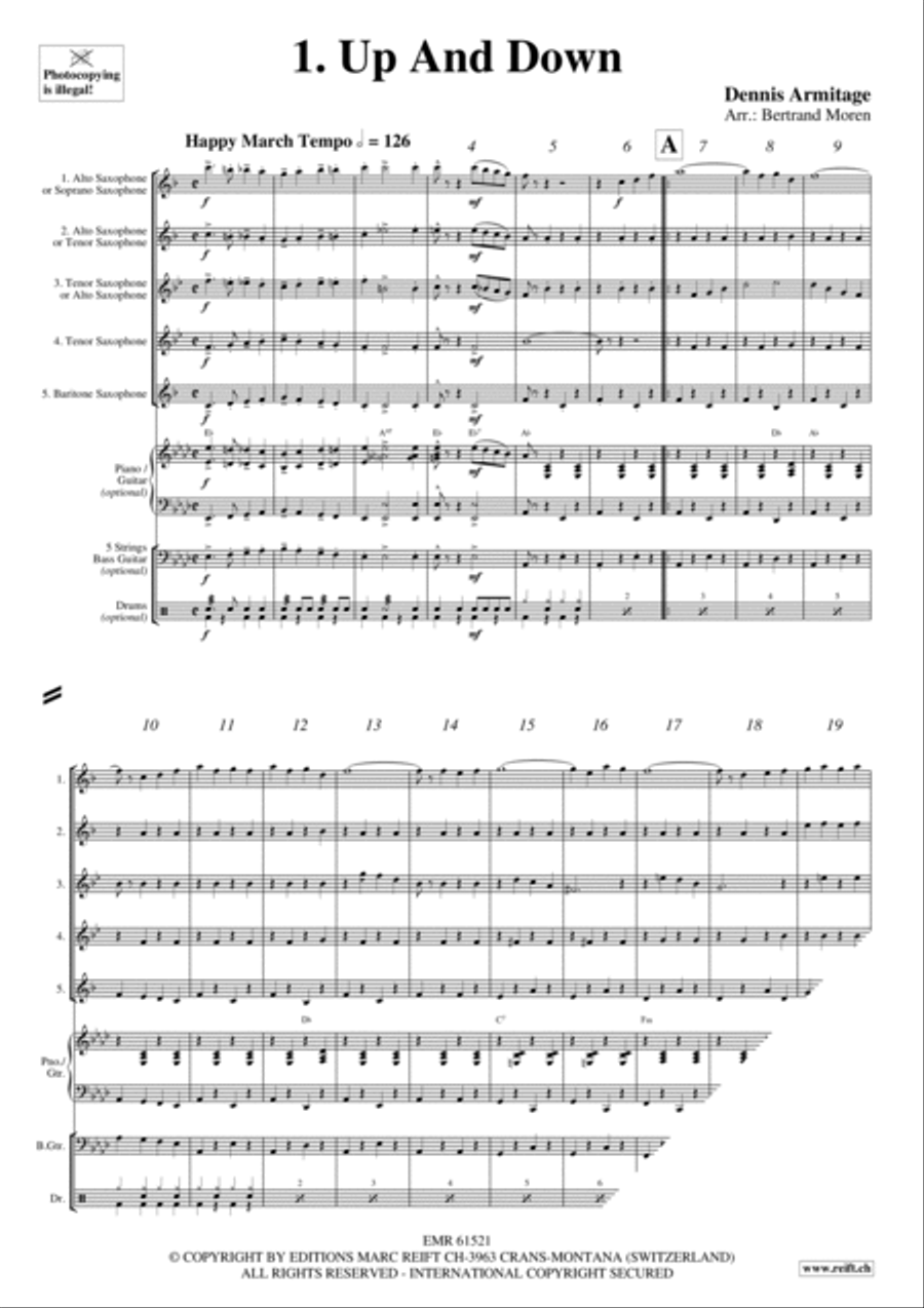 Beer Party Saxophone Quintet scores gallery preview page 3