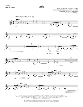 Ask (arr. Heather Sorenson) - Clarinet (sub. Viola)