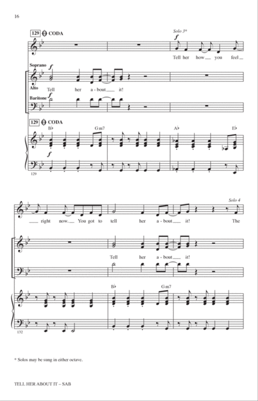 Tell Her About It (arr. Jack Zaino) 3-Part scores gallery preview page 14