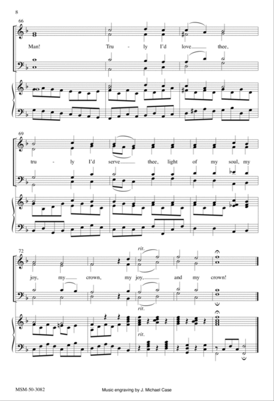 Fairest Lord Jesus 4-Part scores gallery preview page 8