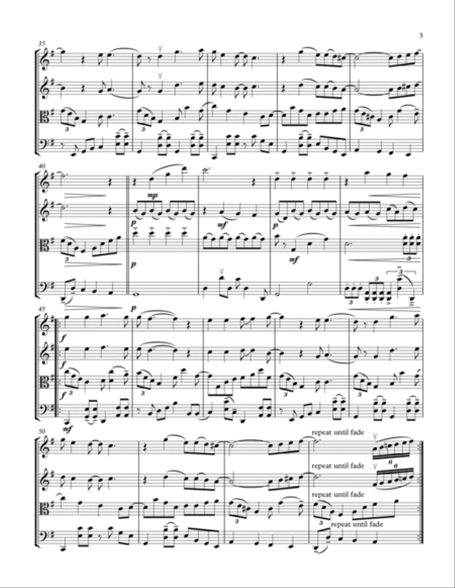 Daydream Believer Daydream Believer String Quartet scores gallery preview page 3