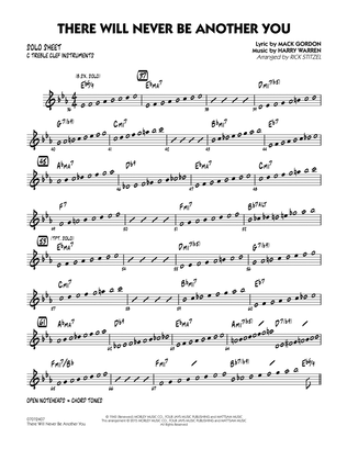 There Will Never Be Another You - C Solo Sheet