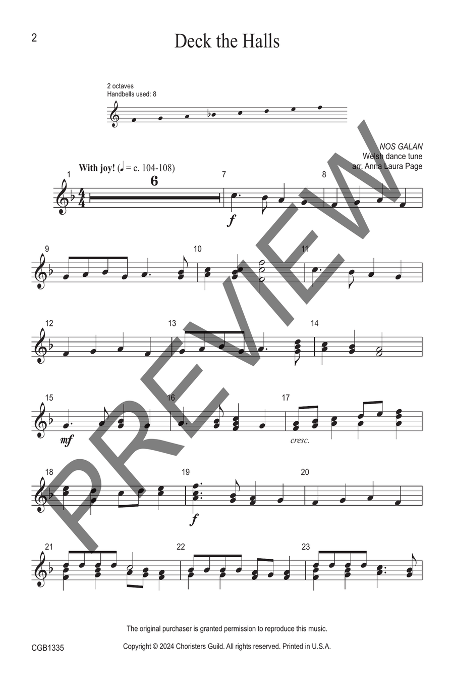 Jingle All the Way Handbell Choir scores gallery preview page 2