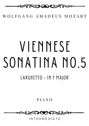 Mozart - Larghetto from Sonatina No. 5 in F Major - Intermediate