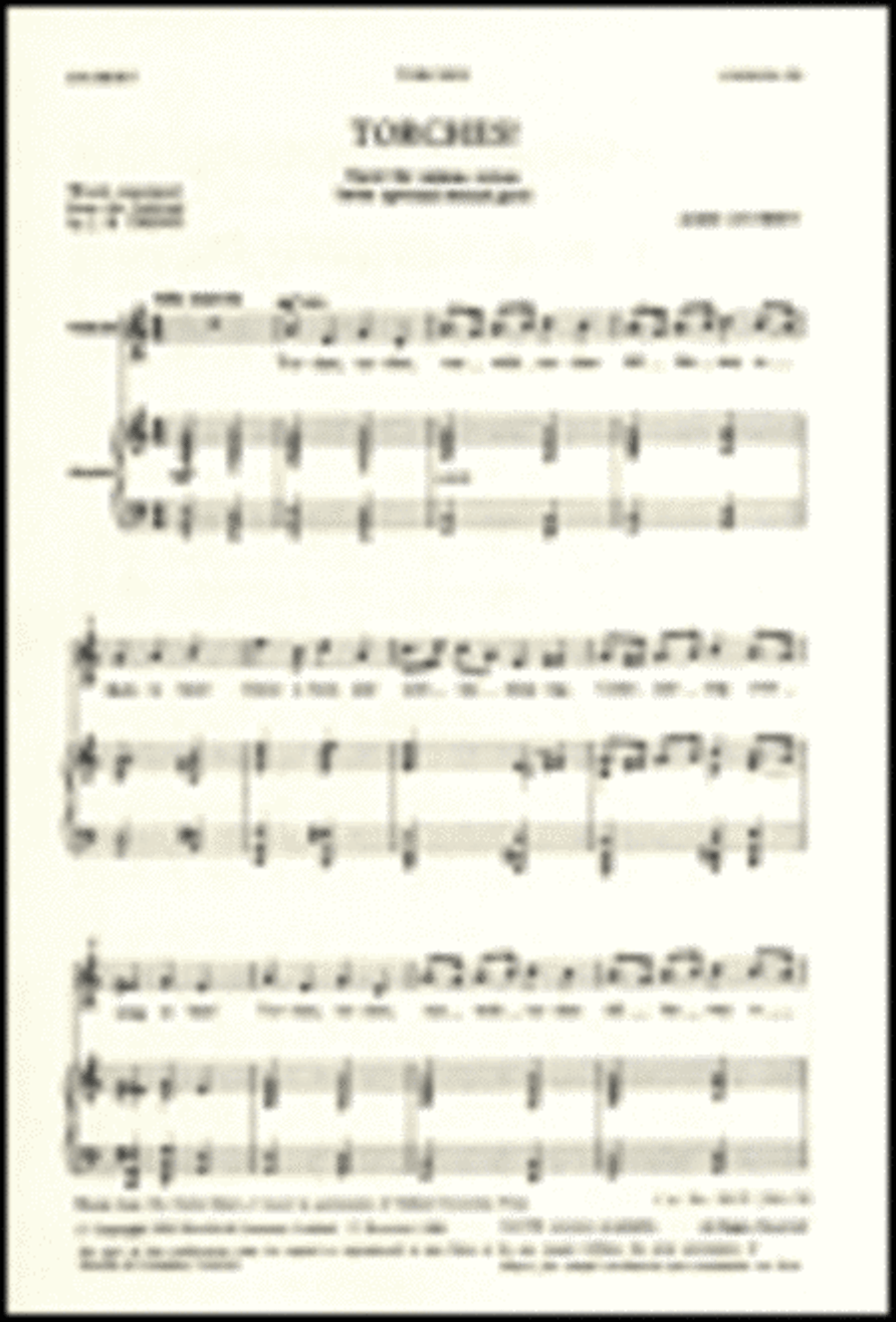 Torches! Torches! Unison Choir scores gallery preview page 1