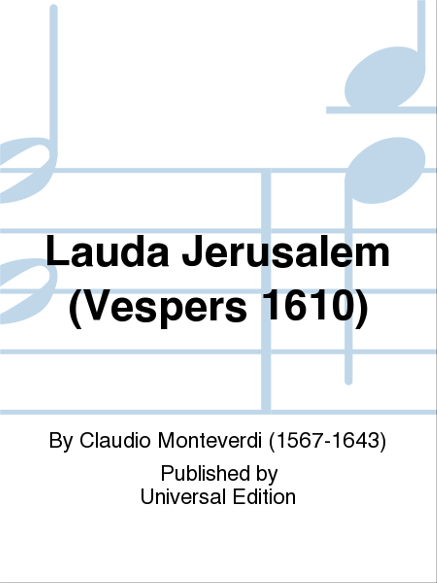 Lauda Jerusalem (Vespers 1610) School and Community scores gallery preview page 1