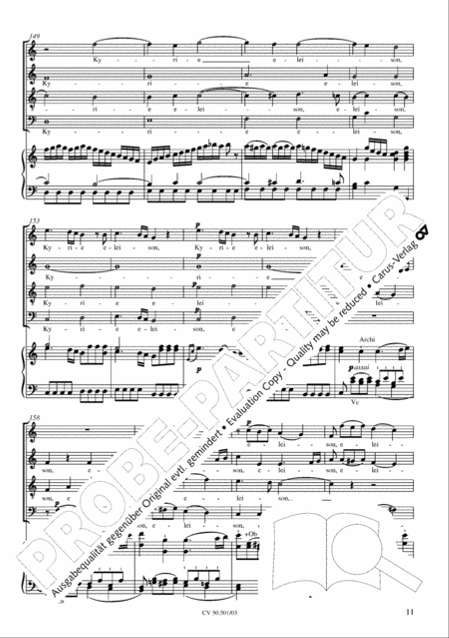 Mass in C Major 4-Part scores gallery preview page 12