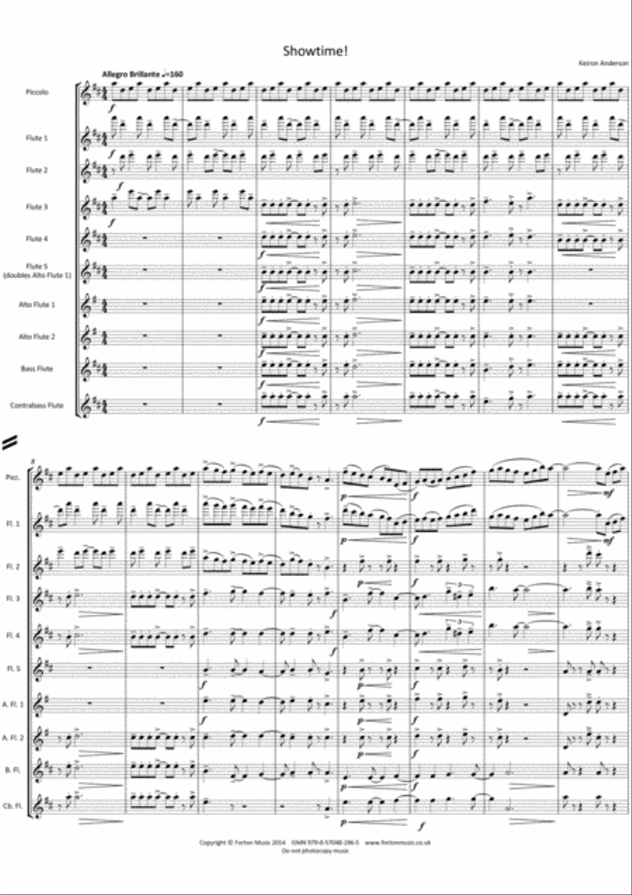 Showtime! Flute scores gallery preview page 2
