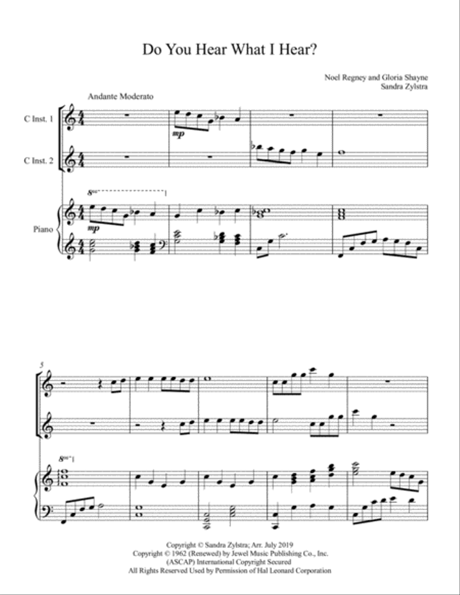 Do You Hear What I Hear Piano scores gallery preview page 2
