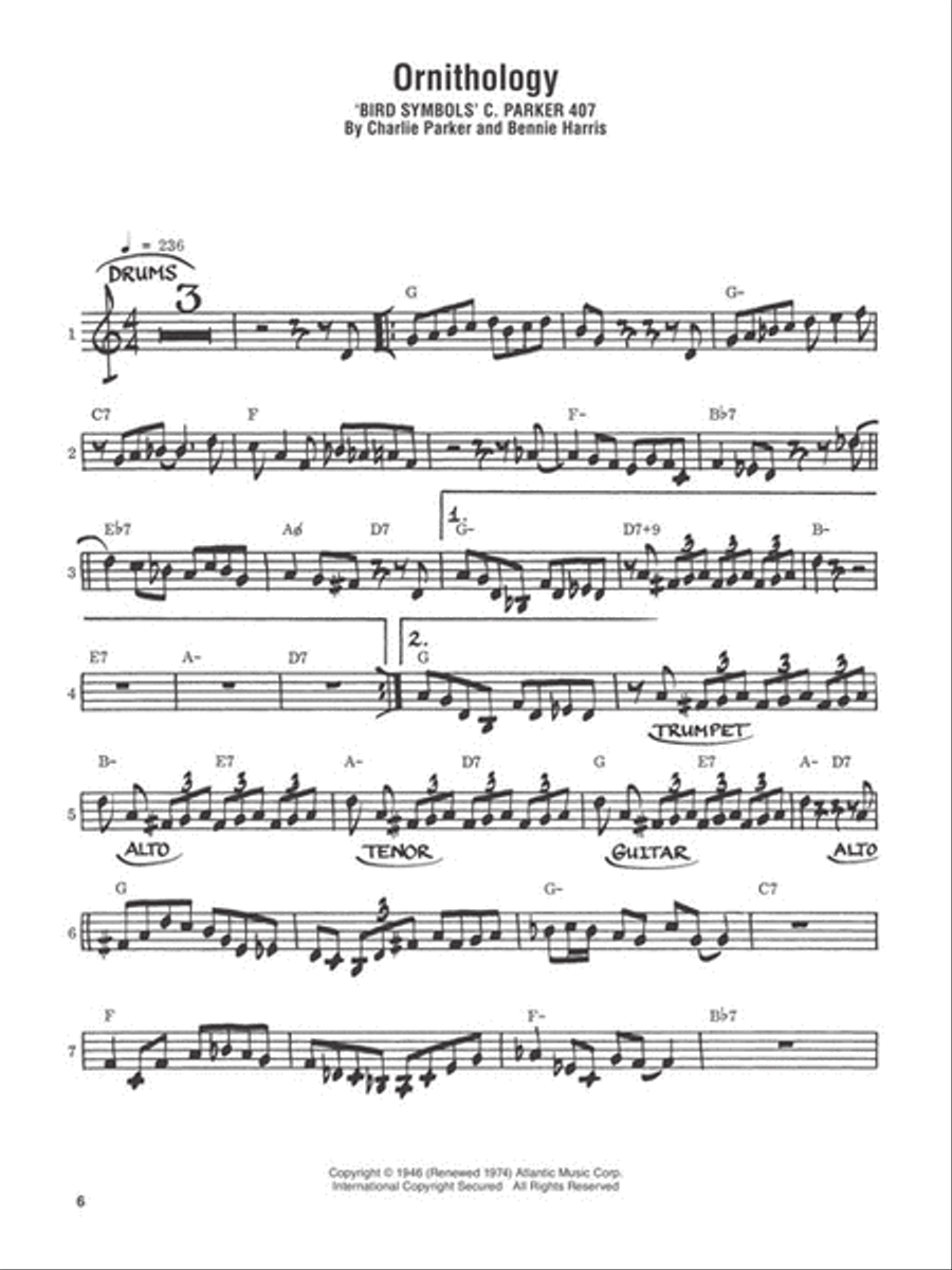 Charlie Parker Omnibook – Volume 1 C Instrument scores gallery preview page 7