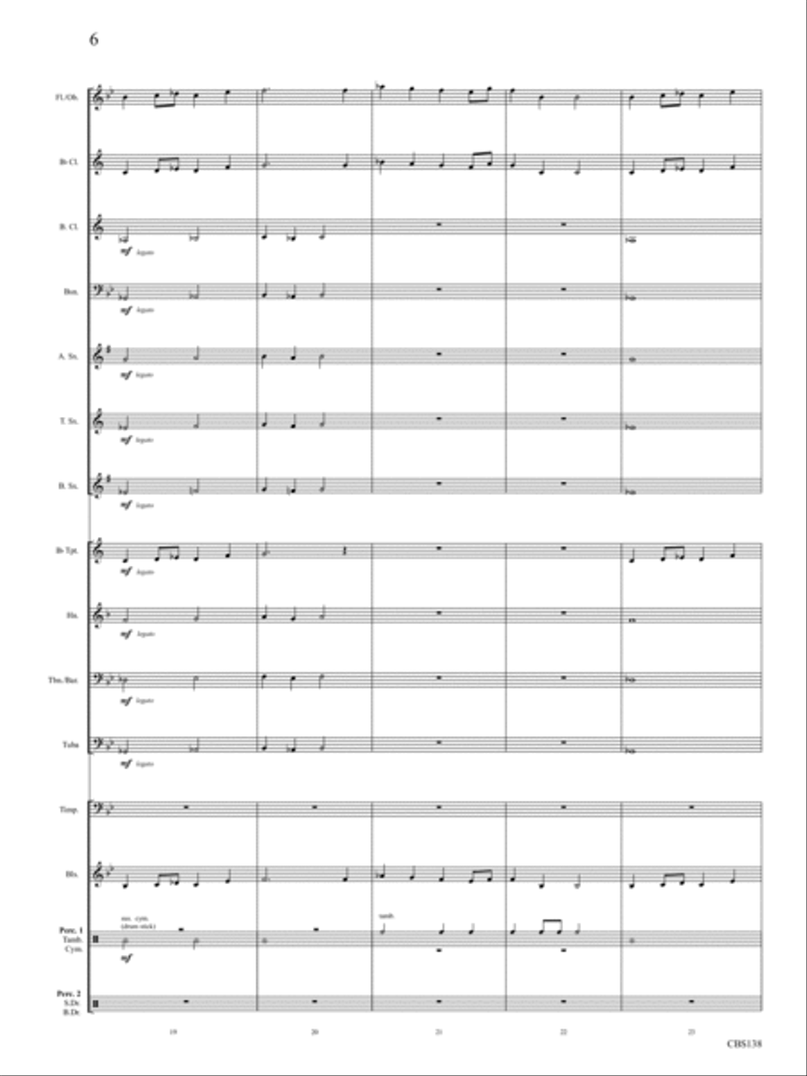Four Freedoms March Concert Band scores gallery preview page 6