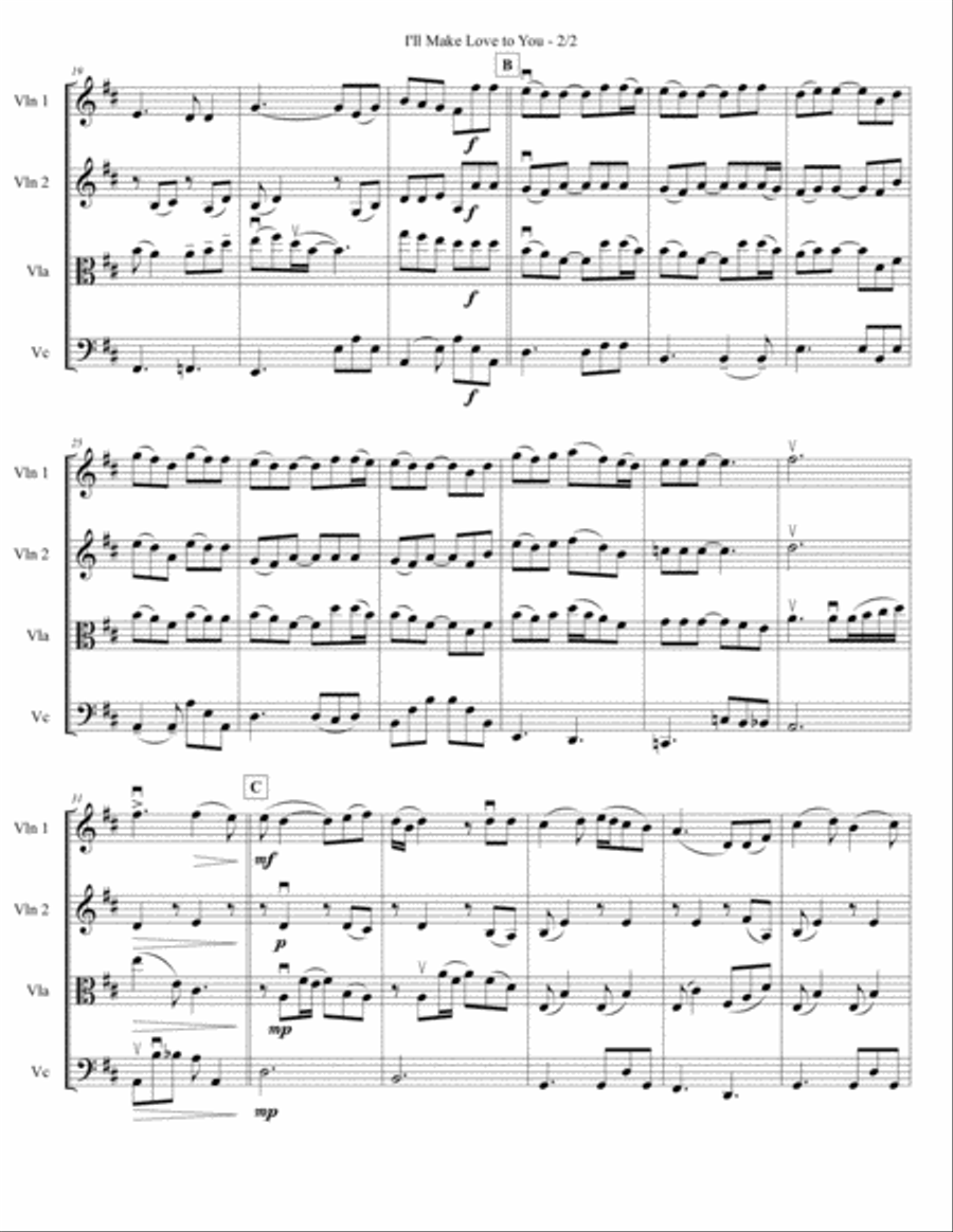 I'll Make Love To You I'll Make Love To You String Quartet scores gallery preview page 4