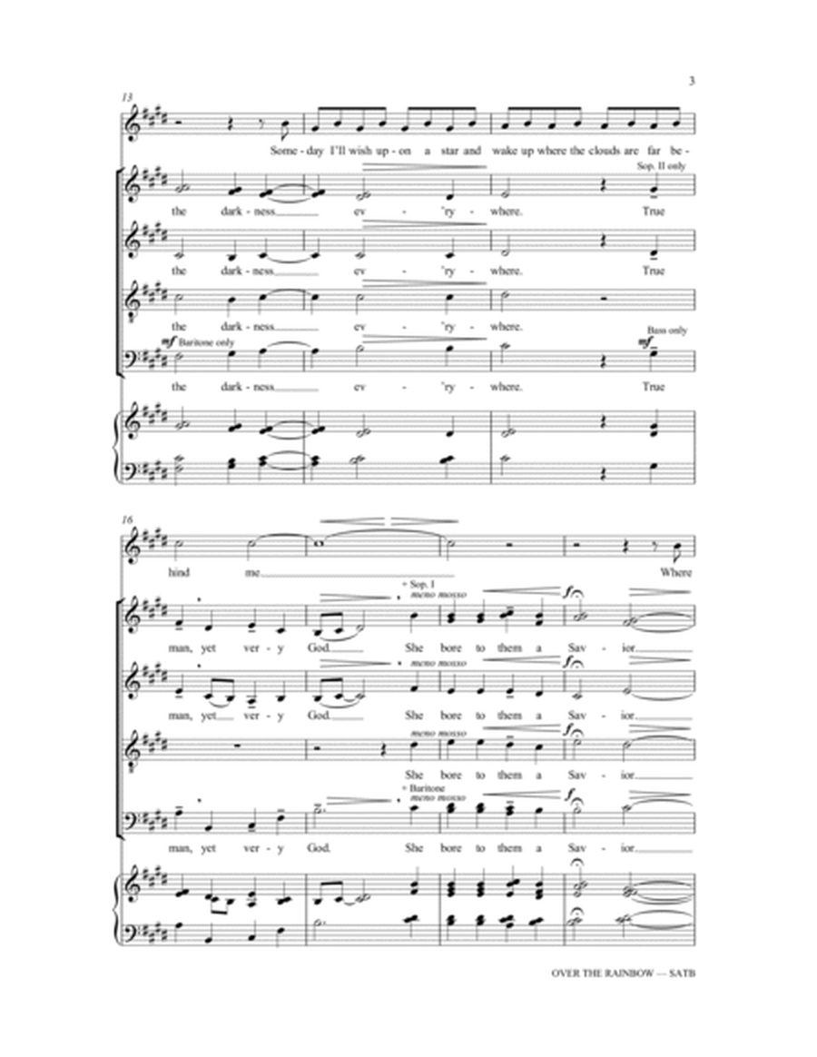 Over The Rainbow (with Lo How a Rose) (arr. Richard Bjella)