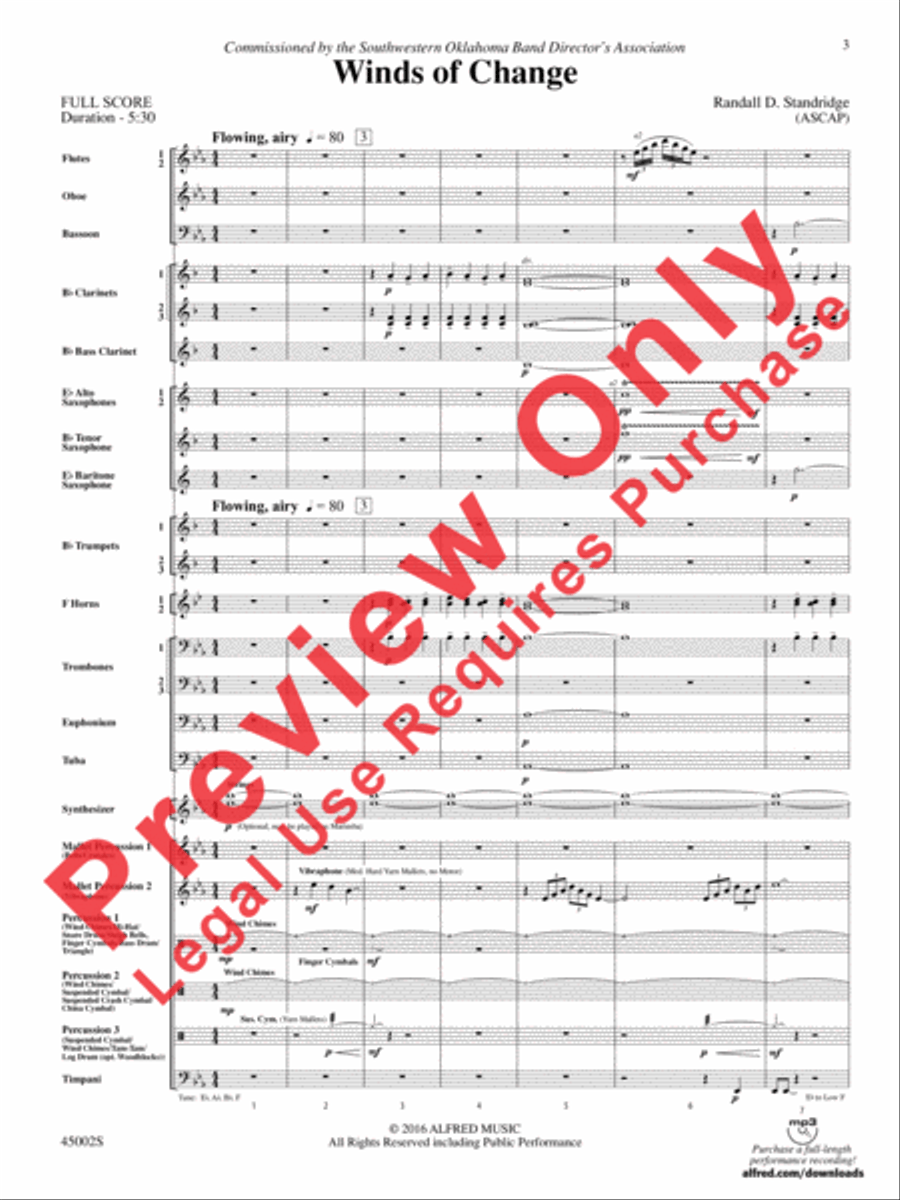 Winds of Change Concert Band scores gallery preview page 39