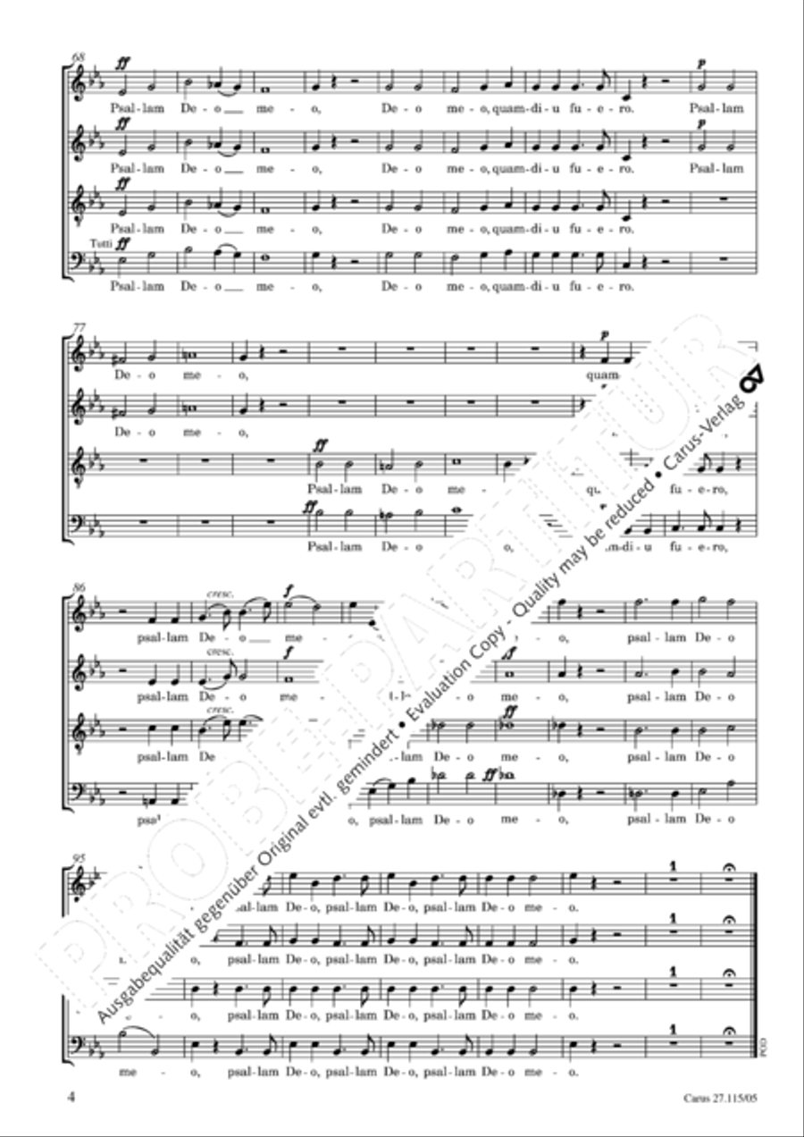 Exaudi, Domine 4-Part scores gallery preview page 5