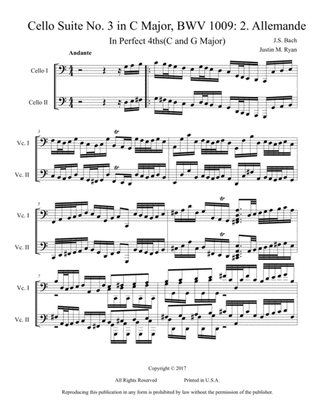 Cello Suite No. 3, BWV 1009: 2. Allemande
