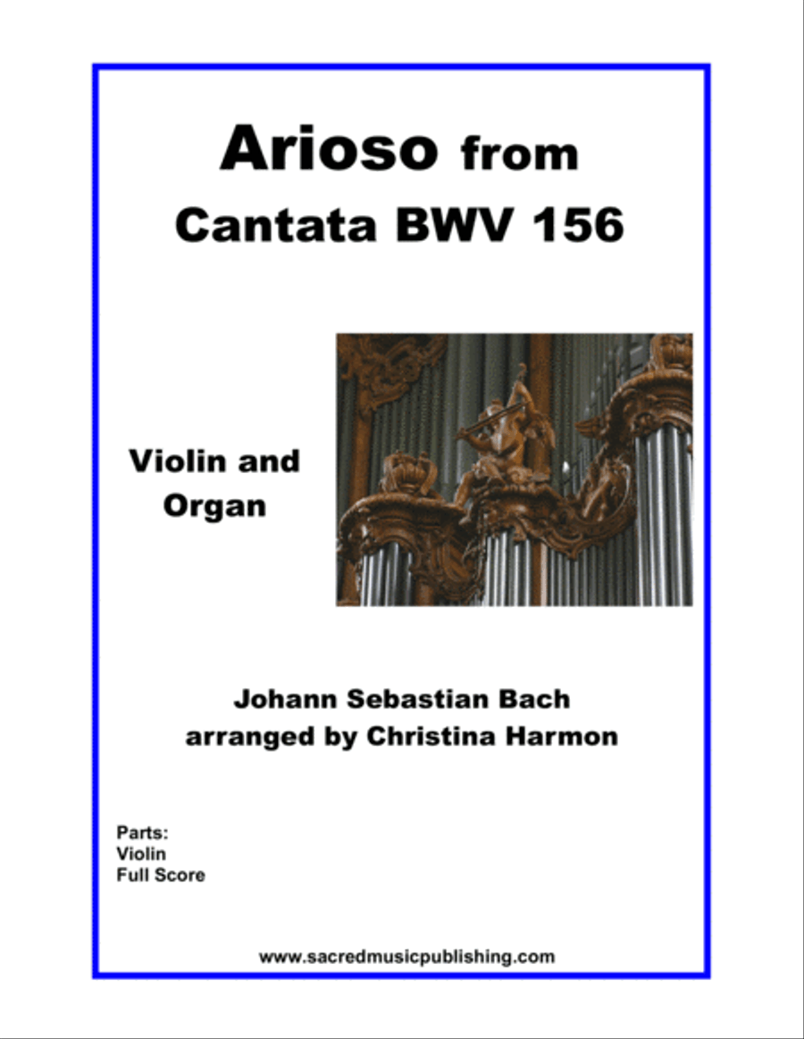 Arioso from Cantata BWV 156 (Adagio) for Violin and Organ String Duet scores gallery preview page 1