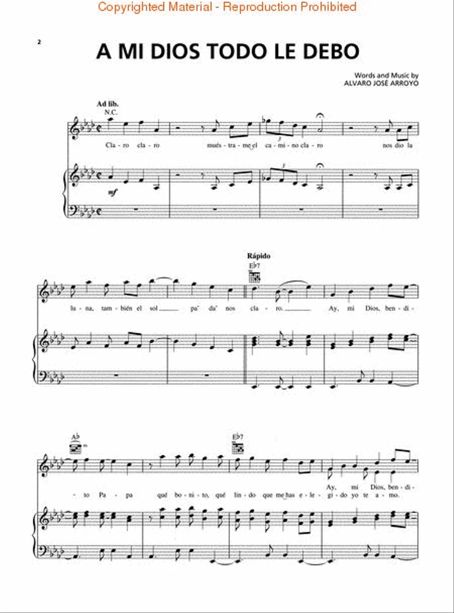 !Pura Cumbia! Piano, Vocal, Guitar scores gallery preview page 2